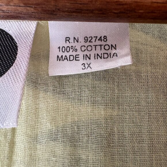 Floral Maxi Dress in Green and Blue lined Retro 3x - Picture 8 of 8